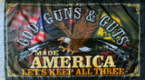 God, Guns & Guts Flag